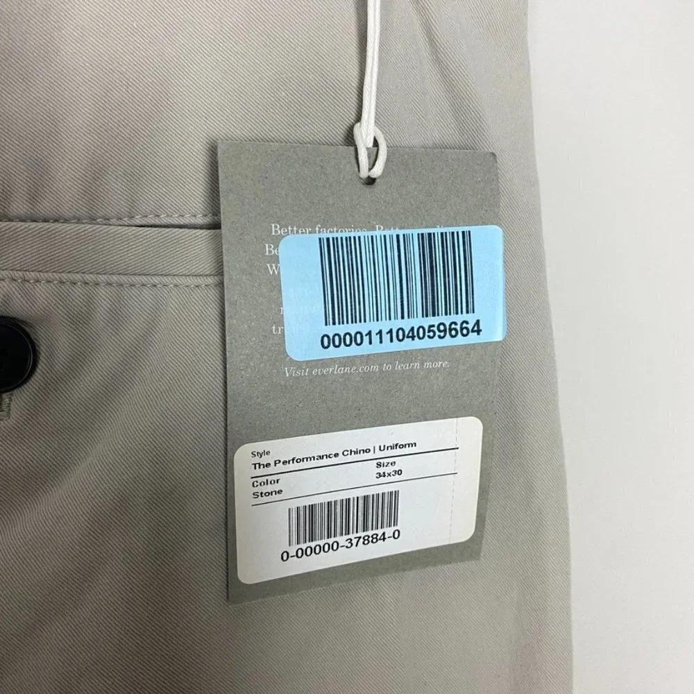 Everlane The Performance Chino Pants Stone Mens 34x30